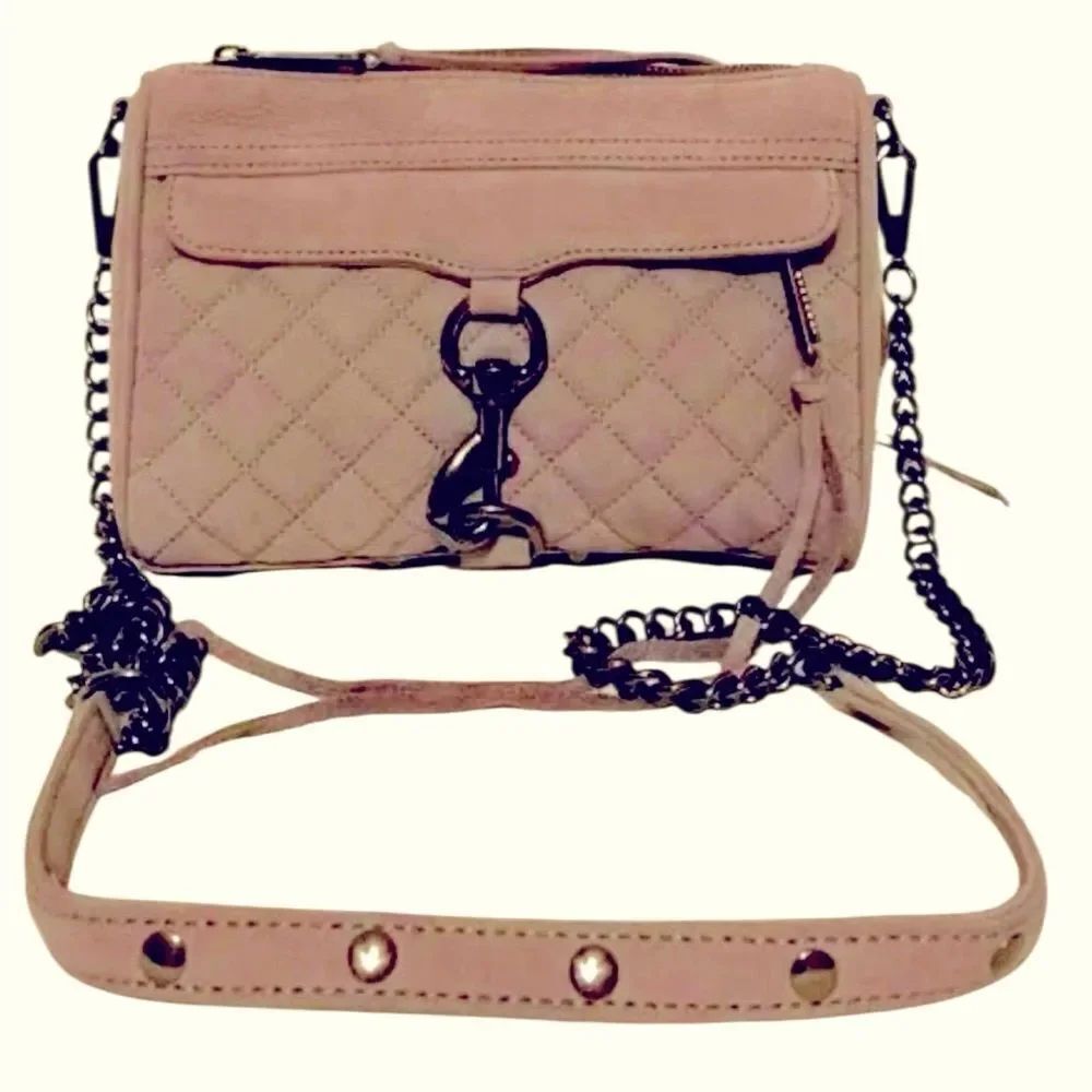 Rebecca Minkoff Suede tan Leather Crossbody Bag